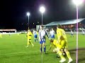 Gedman gets a little stamp in on the Rossendale keeper... Gedman gets a little stamp in on the Rossendale keeper...