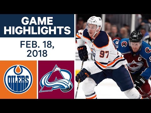 Video: NHL Game Highlights | Oilers vs. Avalanche - Feb. 18, 2018
