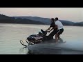 Snowscooters on water