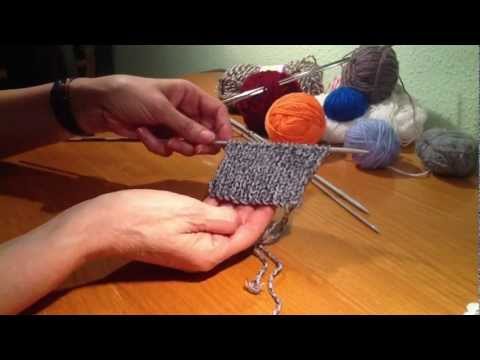 Hacer punto elástico - Tejer lana con dos agujas