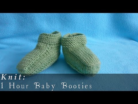 how to easy knit baby booties