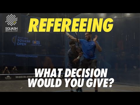 Squash Refereeing: Declan James v Mostafa Asal - Stroke