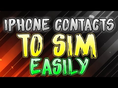 how to sync sim card contacts to iphone