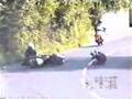 Rider rear ends his friend - accident, crash, motorcycle, rear ended