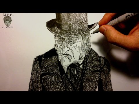 how to draw ebenezer scrooge