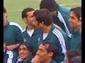 husam is singing with the players of Iraq