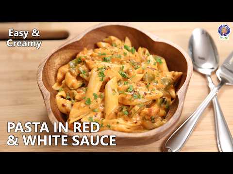 Restaurant Style Pasta In Red & White Sauce | Creamy Pasta Recipe | Penne Pasta | Chef Ruchi