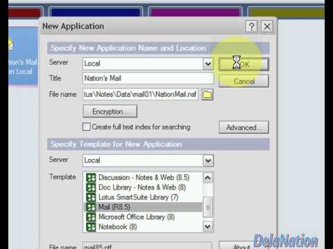 Lotus Notes 8.5 – 1. How to create a Lotus Notes Mail Database application