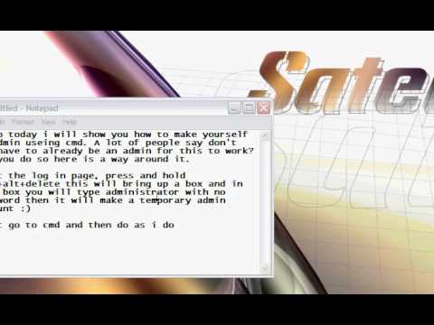 how to make your self admin on xp