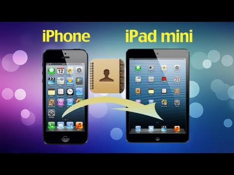 how to sync contacts from iphone to ipad