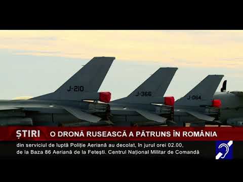 O dronă rusească a pătruns în spaţiul aerian naţional