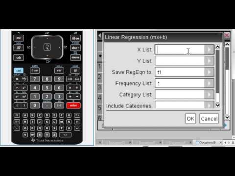 how to find line of best fit on ti-nspire