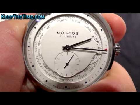 keepthetime - http://www.keepthetime.com - Quick demonstration of the NOMOS Zürich Weltzeit (ref: 805) with an in-house Xi caliber automatic movement featuring a world tim...