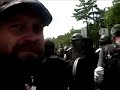 please read!!!  this video shows how the police continued to build up the intimidation level throughout the day. the crowd was doing fine, then the first group of riot police came marching out and formed a line. they had no masks and a white patch on their shoulder. the crowd took notice and approached the line. things were fine for a few hours, but then another group of police switched places with the first ones. this second group had a red patch instead of a white one (a little more intimidating). as a result of that, the crowd got a little more worked up. after a few more hours, those cops were switched for ones wearing gas masks. again as a result the crowd was getting a little bit more worked up. then the next 