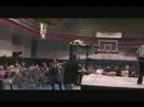 Aerial Star dives onto guard rail