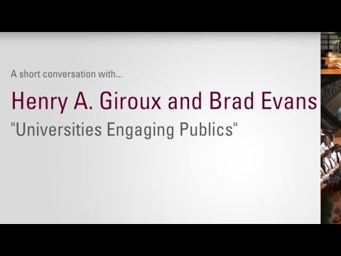 Brad Evans and Henry Giroux: Intellectuals in the Public Sphere