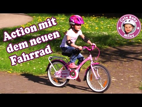 Action & Fun mit Miley's neuem Fahrrad - Kinderfahrrad | CuteBabyMiley