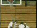 Girl Jumping Through A Basketball hoop
