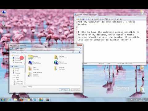 Add My Computer to your Windows Vista taskbar