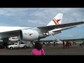 Surinam Airways landed in Paramaribo with the 747-306