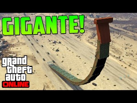 MEGA RAMPA GIGANTE!!! - Gameplay GTA 5 Online Funny Moments (Carrera GTA V PS4)