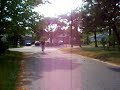 Eric poppin a wheelie