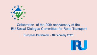 IRU - ETF : Statements : Celebration EU Social Dialogue Committee