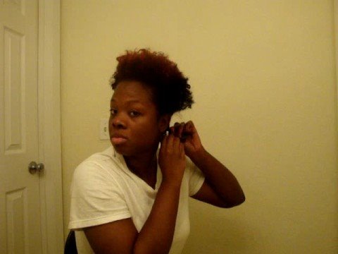 This tutorial is how to do a natural hair style with an afro in the back, 