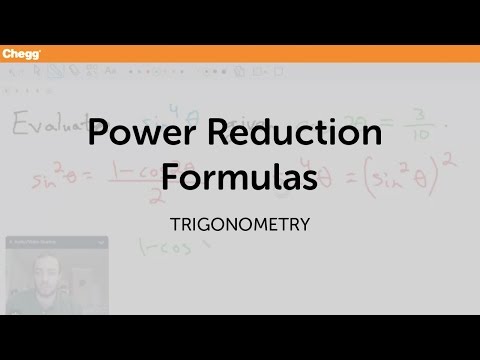 Definition of Power Reduction Formulas | Chegg.com