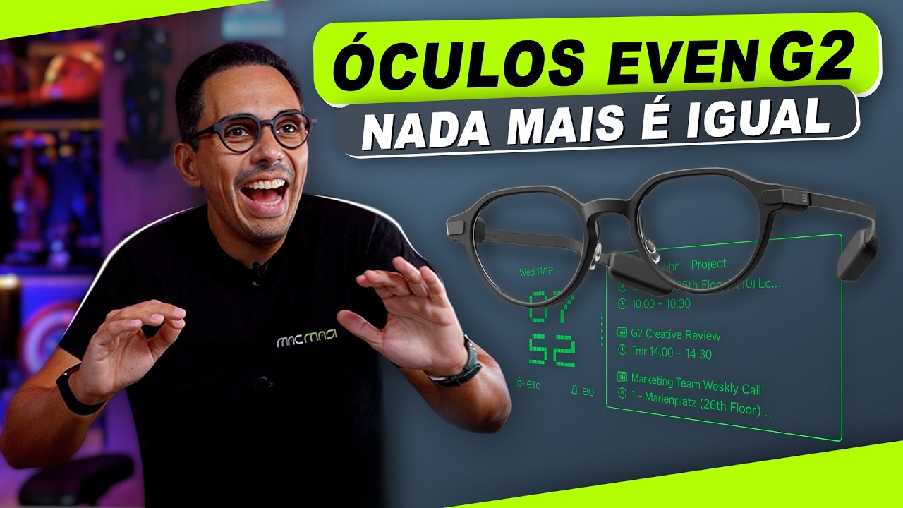 Esse ÓCULOS com IA pode matar o smartphone - Even Realities G2 #macmasi #eveng2 #unboxing