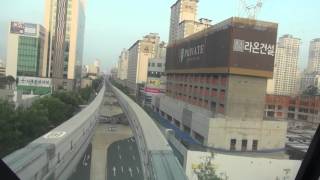 South Korea monorail cab ride. Daegu Monorail (also known as