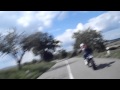 Suzuki DR-Z 400 and Husaberg FE 450 supermoto onboard knee down HD