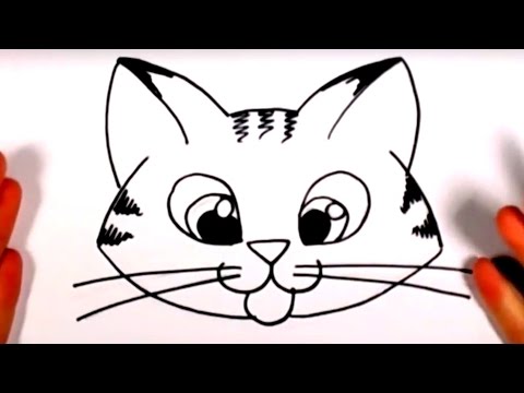 How To Draw A Cute Kitten Face – Tabby Cat Face Drawing CC