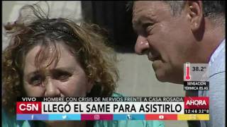 PASTOR DE ARGENTINA ORA POR EL PRESIDENTE DE RODILLAS Y CON LAGRIMAS FRENTE A LA CASA DE GOBIERNO, D