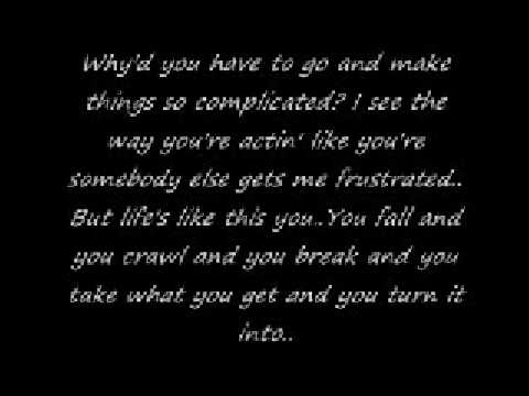 avril lavigne complicated lyrics