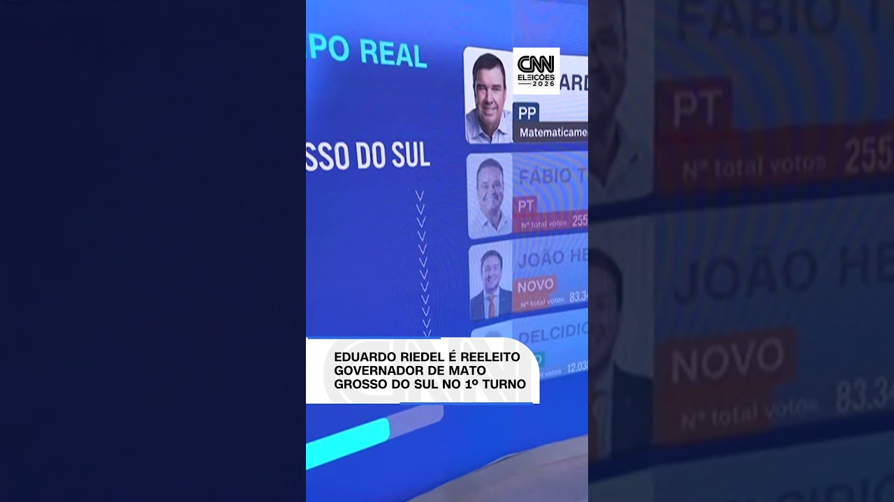 Eduardo Riedel é reeleito governador de Mato Grosso do Sul no 1º turno