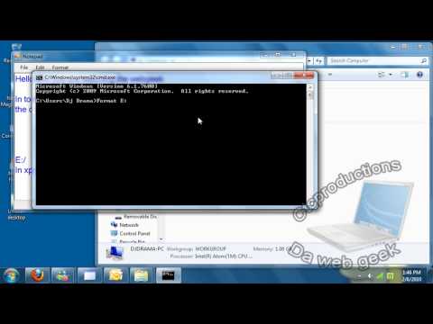 how to format a usb using cmd
