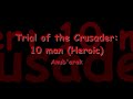 Anub'arak ToC 10 man HEROIC