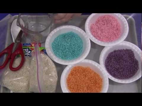 how to dye rice