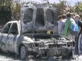 quema de coches Orgiva, las Alpujarras GRANADA SPAÑA