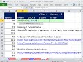 Excel Magic Trick 841: One Standard Deviation Above Mean, Count&Conditional Format Values