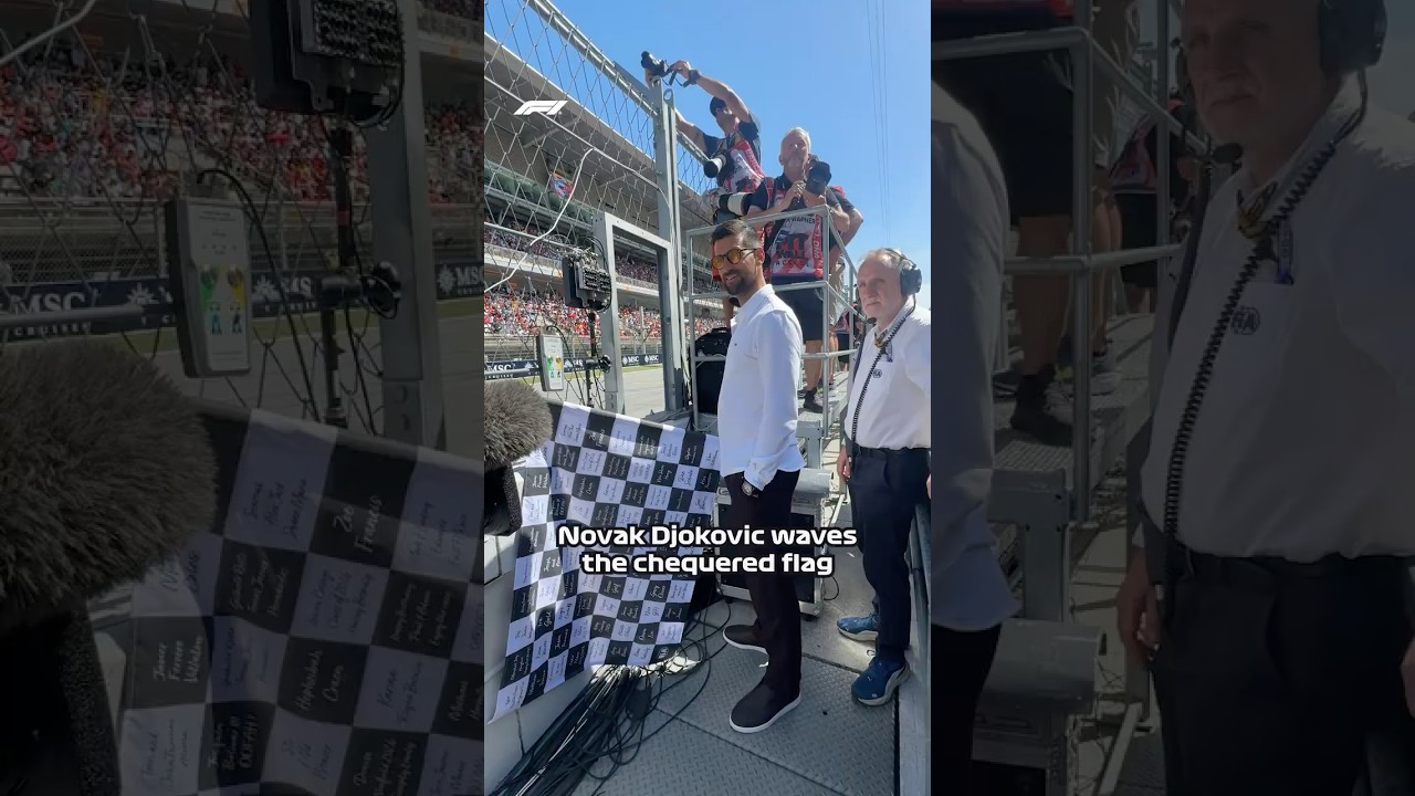 Novak Djokovic Waving The Chequered Flag 🎾🏁