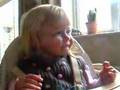 Amelie watching Makka Pakka