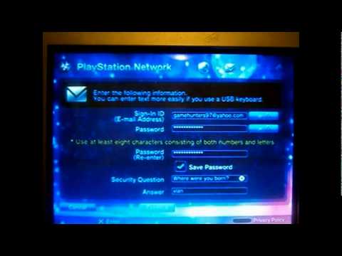 how to sign up for ps3