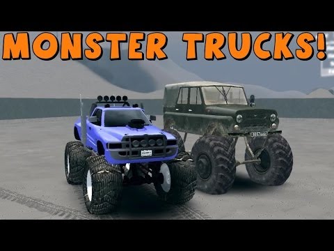 SpinTires | Mods | MONSTER TRUCKS! | Download Links In Description