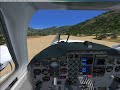 Cockpit view Piper Seneca St. Cepin landing FSX
