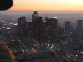 Robinson R44. Flying to Downtown Los Angeles