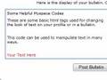 Myspace HTML Codes