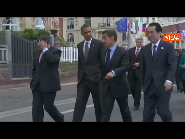 Sarkozy condannato a 5 anni. Eccolo al G8 Francia 2011 con Obama, Merkel e Berlusconi