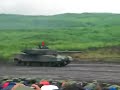 08総火演　90式戦車走行間射撃